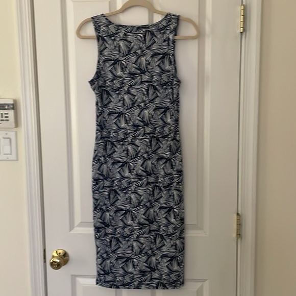 Forever 21 Blue/White Sleeveless Bodycon Dress - Size S - Picture 3 of 4